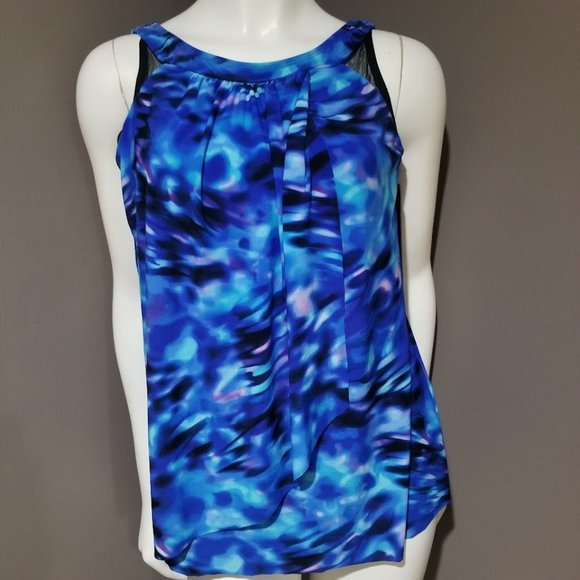 Miraclesuit Ursula Cloud Leopard Tankini Top Size 16 - Picture 2 of 8